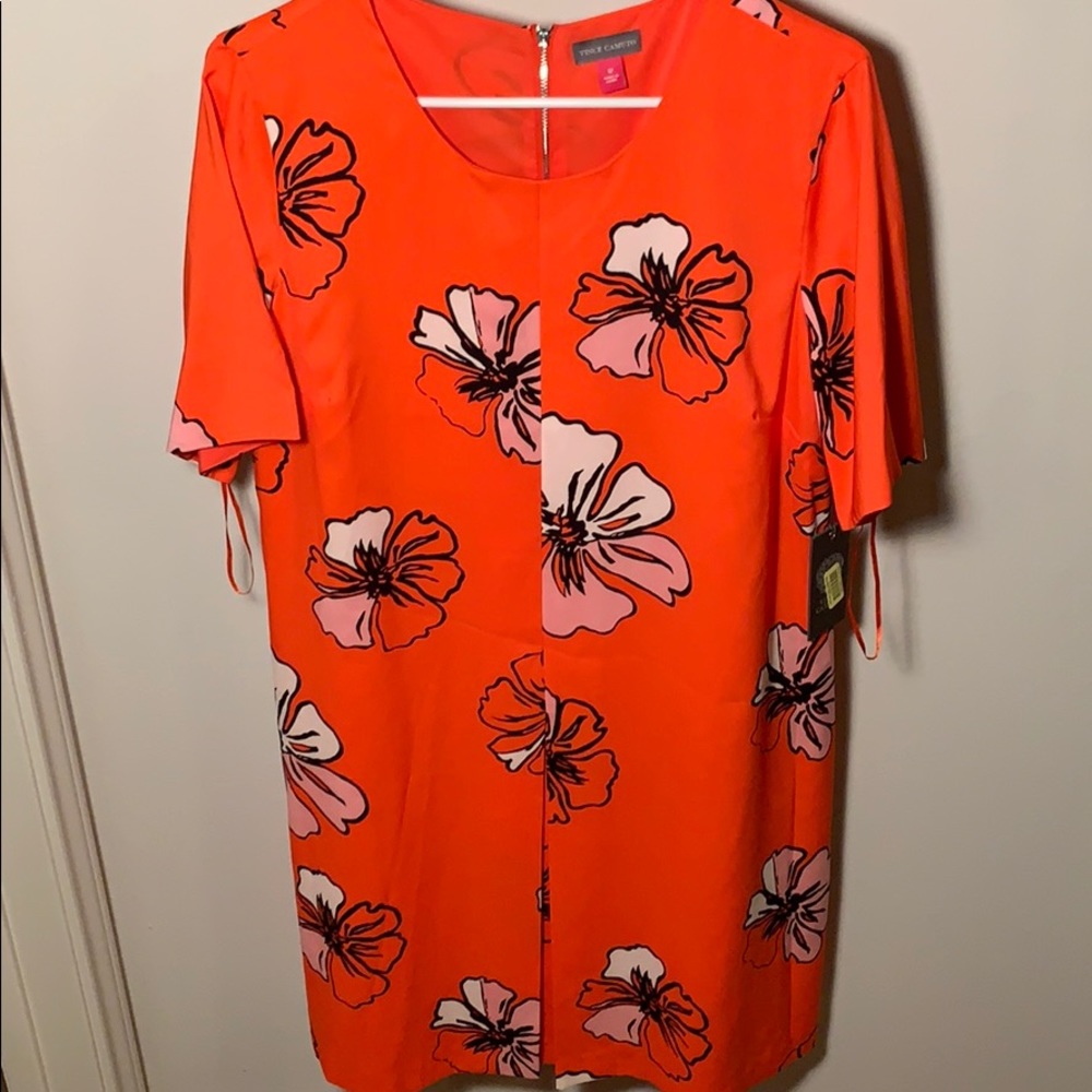 Vince Camuto Orange Floral Dress